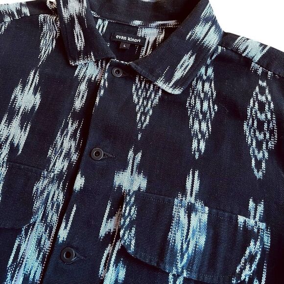 Evan Kinori The Field Shirt in Handwoven Ikat - Large L - Picture 3 of 8